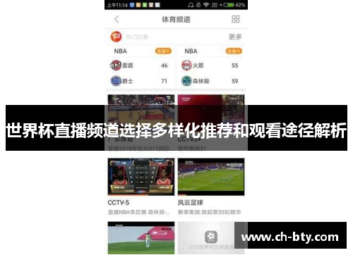 世界杯直播频道选择多样化推荐和观看途径解析